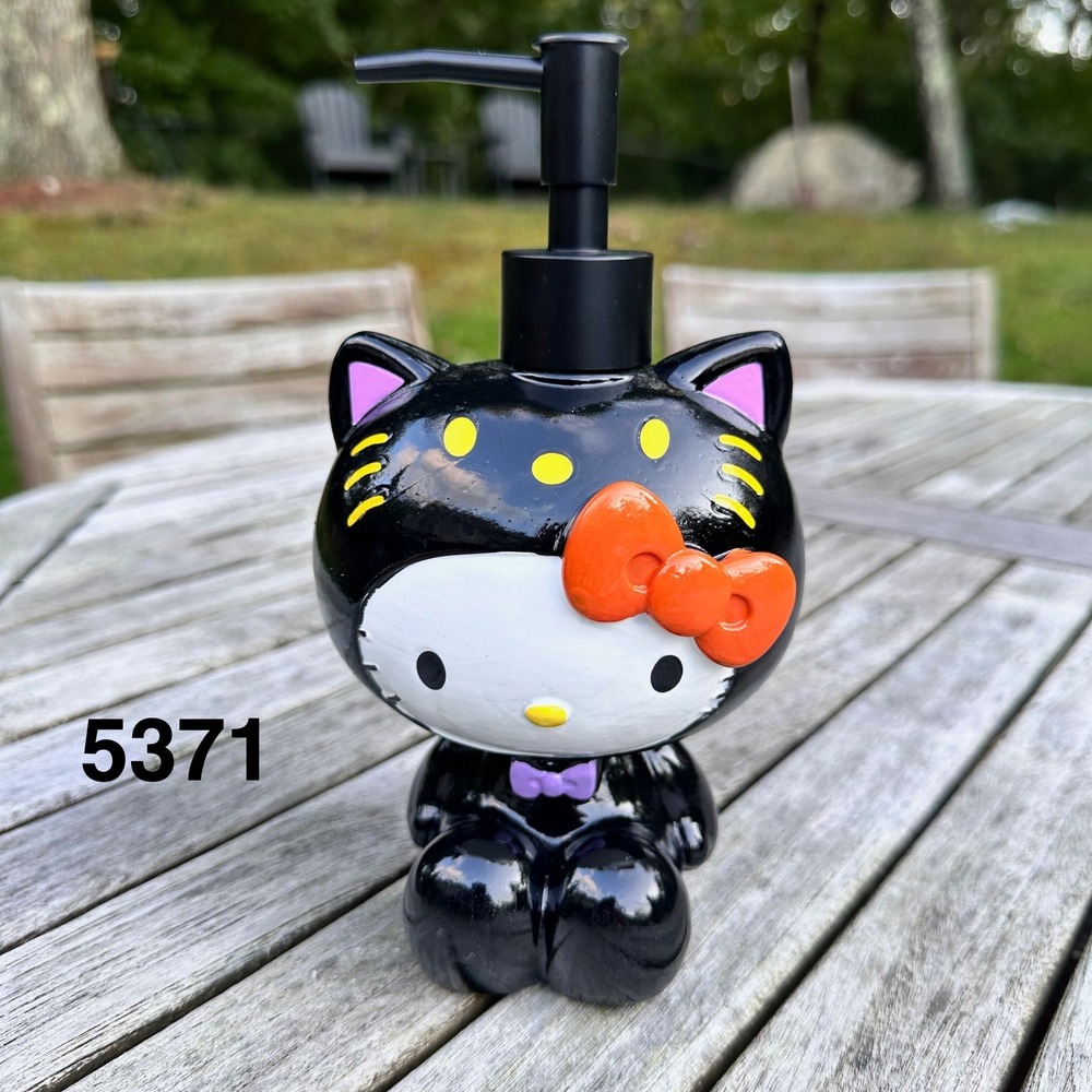 Sanrio Hello Kitty Black Cat Halloween Soap Dispenser Kawaii Decor 9 Inch